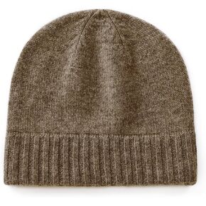 GreenMount Men's Beanie Hat 100% Cashmere Knit Soft Warm Winter Beanie for Men Ski Hats Plant Dyeing