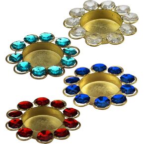 Tealight Diya Tea Lights Candle Holder Decorative Unique Home Decoration, Set of 4