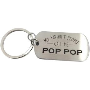 My Favorite People Call Me Pop Pop Keychain, Poppop Gifts for Grandpa, Pop Pop Keychain, Poppop Keychain, Pop Pop Gifts from Grandkids, Gift for Poppop Gifts for Pop Pop from Grandkids