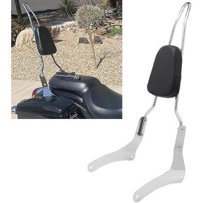 Passenger Sissy Bar Rear Backrest Pad for Kawasaki Vulcan 900 VN900 Classic Custom 1996-2023, Black in Kuwait