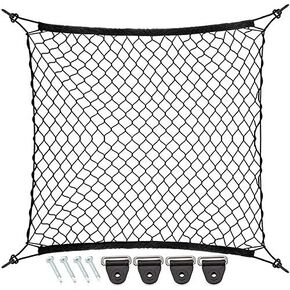 9 MOON® 4 Hooks Car Trunk Cargo Net Mesh Storage Organizer - Car Net for Kids Luggage - Universal Car Accessories Net