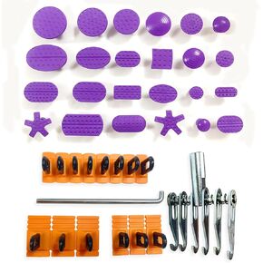 Car Dent Repair Tools,Powerful Orange Glue Tabs,M16 Adjustable 6 Finger Metal Claw Dent Puller Tool,Body Repair Dent Remover Tools (Consumables)