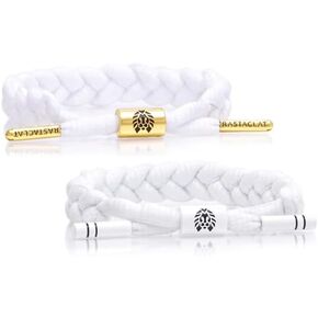 Rastaclat Original Hand Braided Core Collection Adjustable Men’s Bracelets | Set of 2 Braided Bracelets (Medium/Large)