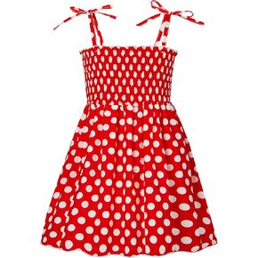 Vieille Toddler Baby Girls Summer Dress Sling Straps Princess Sundress Floral Printed Casual Beach Holiday Dress 1-6 Years