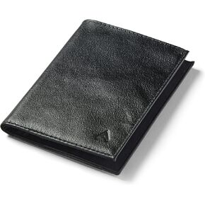 Allett Coin Wallet 2.0, Onyx Black | Leather, RFID Blocking, Velcro Pocket, Slim, Minimalist, Bifold, Water Resistant, Thin, Front Pocket | Holds 4-24 Cards, Flat Bills & Receipts | Made in the USA