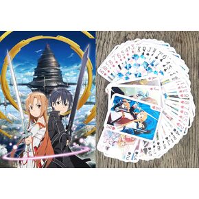 Sword Art Online Anime Playing Cards (Poker Deck 54 Cards All Different) SAO Kirito Asuna Manga Anime