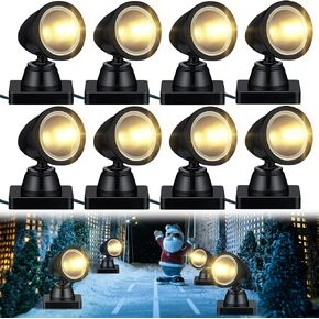 Kingdder Christmas Village Lights Christmas Mini Spotlight Building Light بطارية تعمل عيد الميلاد LED ضوء مع مفتاح سلسلة أضواء داخلية لعيد الميلاد (أبيض دافئ، مجموعة واحدة) in Kuwait