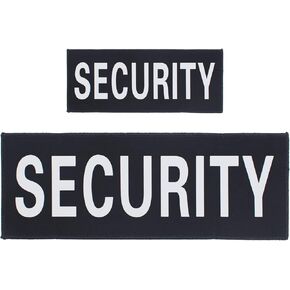 SnowTing 2 Pack Reflective Security Patch Hook & Loop Durable Fabric Patches for Uniforms Vest, Jacket, Carrier, Gear, Bag, Hat, Small and Large