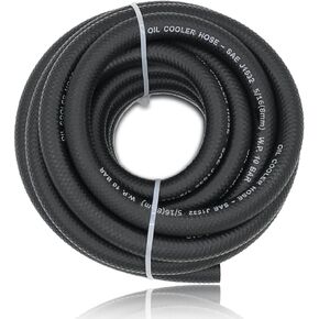 1/2 Transmission Oil Cooler Hose - 300 PSI Fuel Line Hose SAE J1532 For Transmission Fluid, Oil, Coolant, Diesel, Hydraulic Fluid, Lubricant, Gas