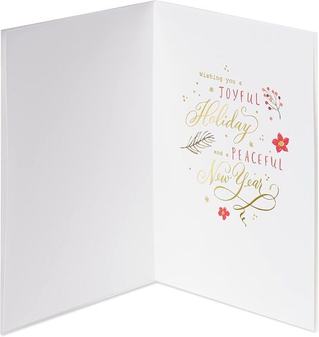 Papyrus Boxed Christmas Cards with Envelopes, Joyful Christmas and Wonderful New Year, Gold Christmas Tree (8-Count) in Saudi Arabia