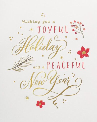 Papyrus Boxed Christmas Cards with Envelopes, Joyful Christmas and Wonderful New Year, Gold Christmas Tree (8-Count) in Saudi Arabia