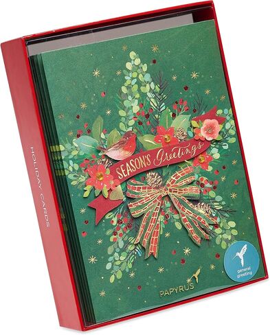 Papyrus Boxed Christmas Cards with Envelopes, Joyful Christmas and Wonderful New Year, Gold Christmas Tree (8-Count) in Saudi Arabia
