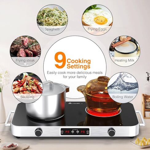 VBGK Electric Ceramic Cooktop, Electric Stove Top with Touch Control, 9 Power Levels, Kids Lock & Timer, Hot Surface Indicator, Overheat Protection,110V induction cooktop in Saudi Arabia