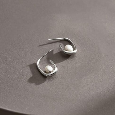 Skagen Women's Minimalist Silver, Rose Gold or Gold Tone Stainless Steel Drop Earrings in Kuwait