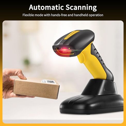 NetumScan ماسح الباركود QR بتقنية البلوتوث الصناعي، IP67 مقاوم للماء و7 أمتار مقاوم للسقوط، ماسح ضوئي للرموز الشريطية لاسلكي 2600 مللي أمبير في الساعة 1D 2D مع حامل شحن للمتجر، نقاط البيع، الكمبيوتر، iPhone، Android NS-1200 in Kuwait