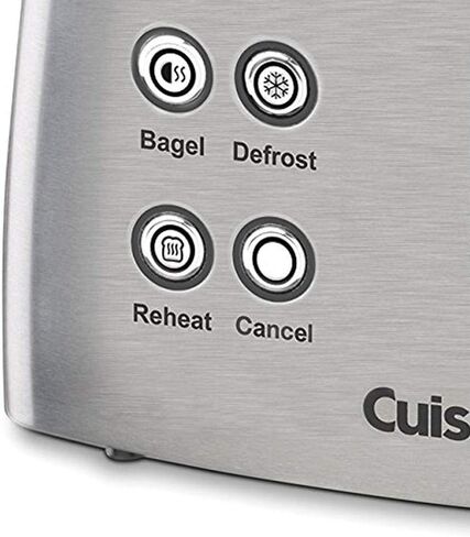 Cuisinart 4 Slice Countdown Motorized Toaster, Compact Design with Extra-Wide Slots for Toasting, Defrost & Reheat Functions, CPT-435P1, Stainless Steel in Kuwait