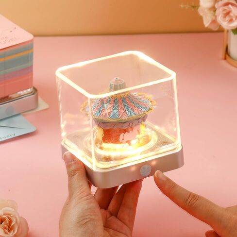 3D Art Calendar 2025, Time Piece Calendar, Carousel 3D Memo Pad Paper Carving, Creative Desk Calendar with Light in Saudi Arabia