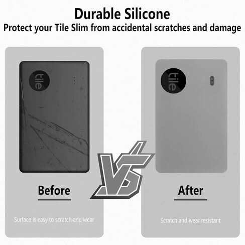 حافظة سيليكون من Geiomoo لجهاز Tile Slim 2022، Tile Slim 2020، غطاء واقي (أسود) in Saudi Arabia