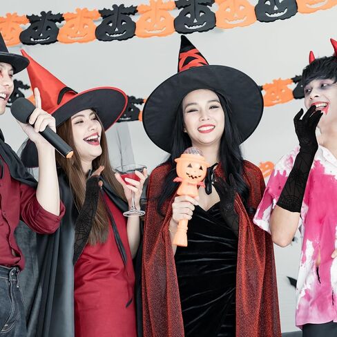 DIVINA VITAE 2Pairs Spider Web Witch Gloves Lace Fingerless Gloves,Half Finger Mesh Gloves Black Spider Web Long Gloves for Halloween Party Cosplay in Saudi Arabia