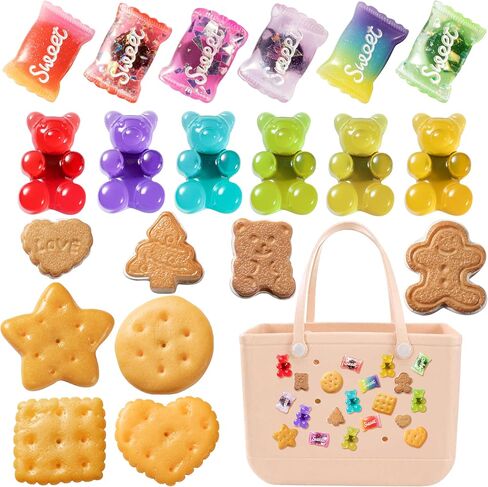 20Pcs Candy Shoe Charms for Croc Wristband With Holes, Pin The Different Among Us Patterns Pattern Charms for Kids Adult Birthday Party Favor Gift (Please Pay Attention To Children Swallowing in Saudi Arabia