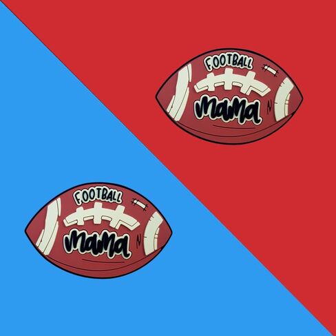 Premium Football Sport Charms for Bogg Bag, Set of 2 PVC Rubber Inserts, Compatible with Bogg Bag Accessories, Beach Bag Charms Inserts Accessories for Women Girls in Saudi Arabia