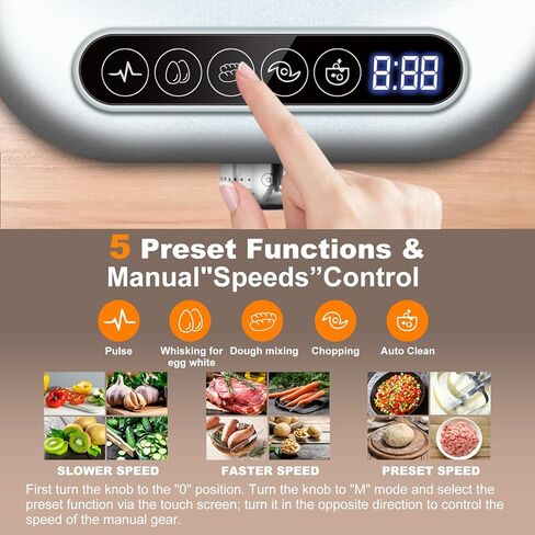 Homtone Professional Food Processors Food Chopper, 600W with 16 Cup Processor Bowl, 4 Blades, Food Chute and Pusher for Shredding, Pureeing Vegetables, Meat, Grains, Nuts in Kuwait