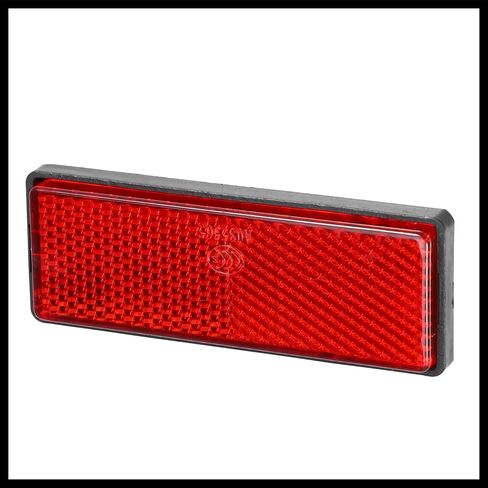 6 Pcs Rectangular Stick-on Safety Spoke Reflective Self Adhesive Reflector for Gate Posts Cars Trailer Motorcycle Bicycle Bike 87mm Length Red Replacement Durable Material in Saudi Arabia