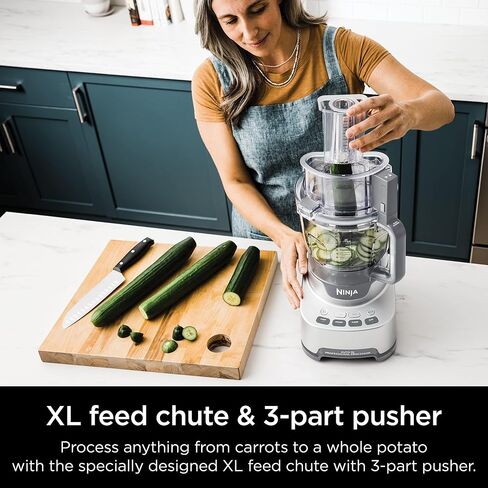 Ninja NF705BRN Professional XL Food Processor, 1200 Peak-Watts. 4 Functions for Chopping, Slicing/Shredding, Purees, Dough. 12-Cup Processor Bowl, 2 Blades/Discs, Feed Chute/Pusher, Storage Box, Black in Saudi Arabia