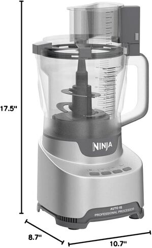 Ninja NF705BRN Professional XL Food Processor, 1200 Peak-Watts. 4 Functions for Chopping, Slicing/Shredding, Purees, Dough. 12-Cup Processor Bowl, 2 Blades/Discs, Feed Chute/Pusher, Storage Box, Black in Saudi Arabia