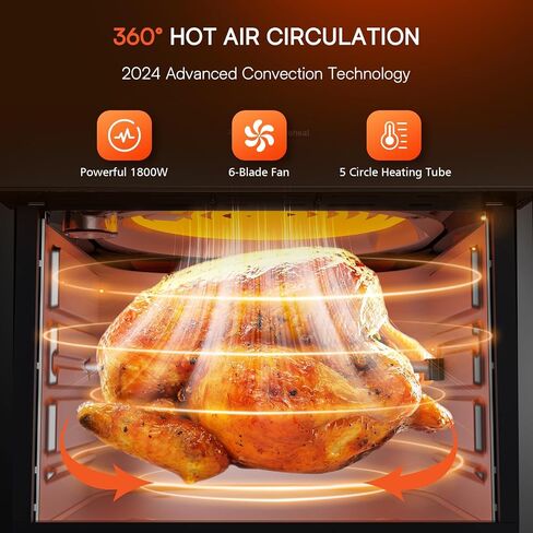 NUWAVE Brio 8-Qt Air Fryer, Powerful 1800W, Easy-to-Read Cool White Display, 50°-400°F Temp Controls, 100 Pre-Programmed Presets & 50 Memory Slots, Integrated Smart Thermometer, Linear T Technology in Saudi Arabia