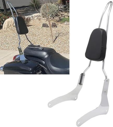 Passenger Sissy Bar Rear Backrest Pad for Kawasaki Vulcan 900 VN900 Classic Custom 1996-2023, Black in Kuwait