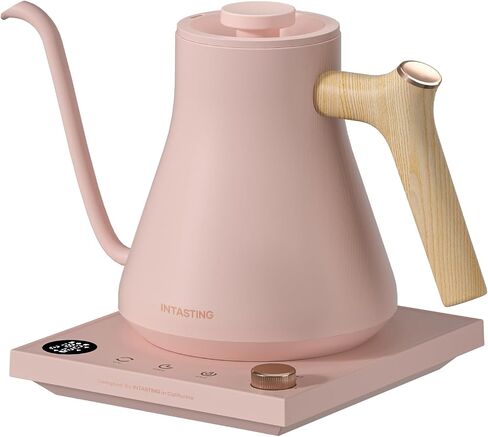 INTASTING Gooseneck Electric Kettle, 0.9L Pour Over Kettle with Precise 1℉ Temperature Control, Stainless Steel Inner, 1200W Quick Heating, for Coffee Master, Matte Black in Kuwait