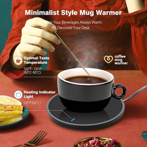 Coffee Mug Warmer, Candle Warmer, Smart Coffee Warmer with Auto Shut Off for Office Desk, Cup Warmer with 2 Temperature, Electric Beverage Drink Warmer for Cocoa, Tea, Milk Gifts for Mother's Day in Kuwait