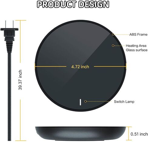 Coffee Mug Warmer, Candle Warmer, Smart Coffee Warmer with Auto Shut Off for Office Desk, Cup Warmer with 2 Temperature, Electric Beverage Drink Warmer for Cocoa, Tea, Milk Gifts for Mother's Day in Kuwait