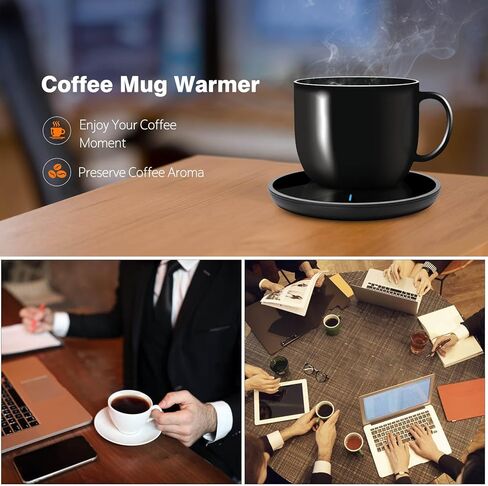 Coffee Mug Warmer, Candle Warmer, Smart Coffee Warmer with Auto Shut Off for Office Desk, Cup Warmer with 2 Temperature, Electric Beverage Drink Warmer for Cocoa, Tea, Milk Gifts for Mother's Day in Kuwait