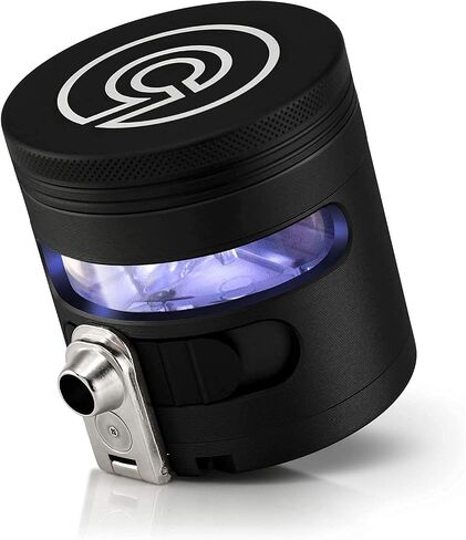 Tectonic9 Herb Grinder Automatic Electric Herbal Spice Dispenser Large 2.5" Aluminum Alloy (Grey) in Kuwait