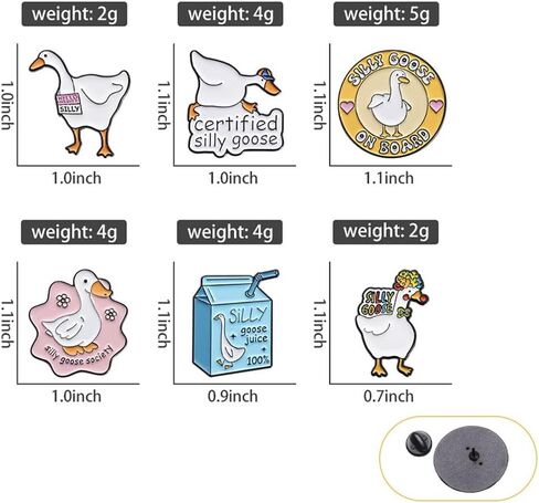 Funny Animal Enamel Pins Set Corgi Frog Goose Cat Themed Badge Pins for Backpack Novelty Lapel Pins for Clothes Cartoon Brooches for Hats Bags Jackets in Saudi Arabia