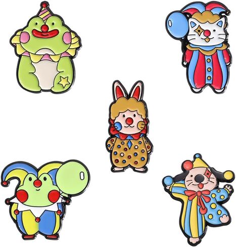 Funny Animal Enamel Pins Set Corgi Frog Goose Cat Themed Badge Pins for Backpack Novelty Lapel Pins for Clothes Cartoon Brooches for Hats Bags Jackets in Saudi Arabia