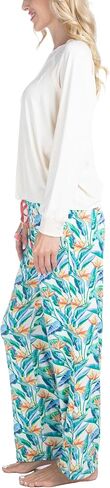 Ocean Pacific Waves for Days Pajama Set, Long Sleeve Crew Neck and Sleep Pants in Saudi Arabia