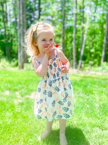 Vieille Toddler Baby Girls Summer Dress Sling Straps Princess Sundress Floral Printed Casual Beach Holiday Dress 1-6 Years in Kuwait
