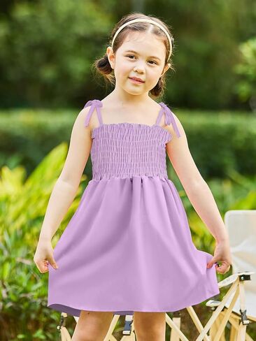 Vieille Toddler Baby Girls Summer Dress Sling Straps Princess Sundress Floral Printed Casual Beach Holiday Dress 1-6 Years in Kuwait