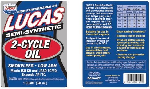 Lucas Oil 10115 Semi-Synthetic 2-Cycle Motor Oil - 1 Gallon in Saudi Arabia