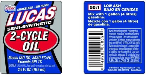 Lucas Oil 10115 Semi-Synthetic 2-Cycle Motor Oil - 1 Gallon in Saudi Arabia