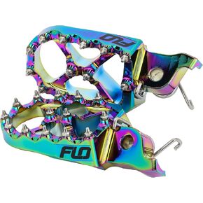 Flo Motorsports 122-8013J Pro Series Foot Pegs Jet Fuel Hon/Kaw