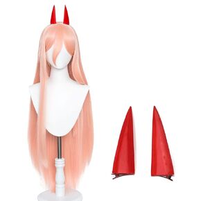Aicos Long Red Braid Wig for Women 29.5Inch Princess Red Costume Wig with Crown for Halloween Cosplay Party