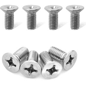 8Pack Stainless Steel Brake Disc Rotor Screws, Stainless Steel Retaining Screws for Front and Rear By Mission Automotive, Compatible with for Honda, Acura, Hyundai and Kia Models