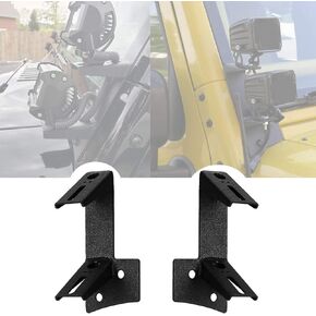 AUXTINGS 52 inch LED Light Bar Upper Windshield Mounting Bracket Lower Corner Brackets for 2007-2017 Jeep Wrangler JK 4WD, Wrangler Unlimited JK 4WD/2WD