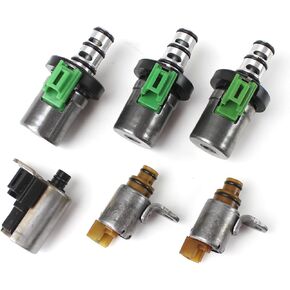 6PCS 4F27E Transmission Shift EPC PWM Solenoid 4 Speed Automatic Transmission Shift Solenoid Kit Replacement for 1999-2008 Ford Focus Mazda 5 6 Protege