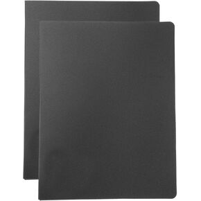 PATIKIL A5 Binder Cover, 2 Pcs PP 6 Ring Loose Leaf Binder Protector Round Ring Binder Cover Refillable Notebook Thickened Frosted Binder for Meeting Notebook Folder, Transparent