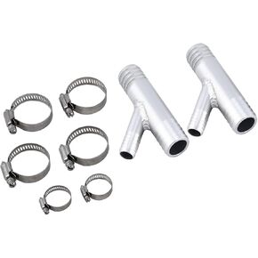 GRT A Pair 1 INCH to 5/8 CAB Heater Y Fittings UTV SXS RZR CAN AM Polaris Made from Aluminum